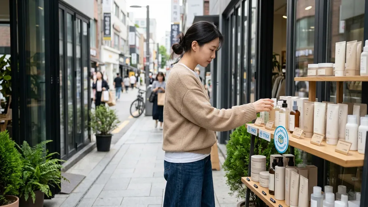 알리익스프레스 무료반품 상품을 살펴보는 장면