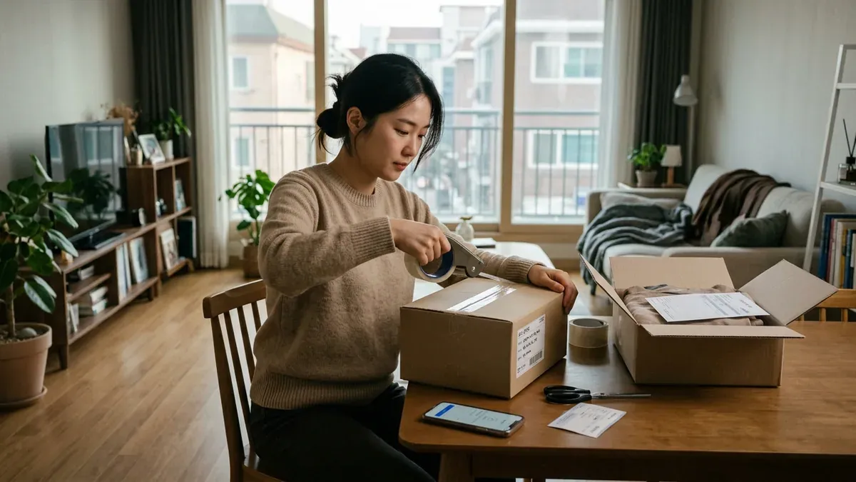알리익스프레스 반품 방법을 설명하는 장면