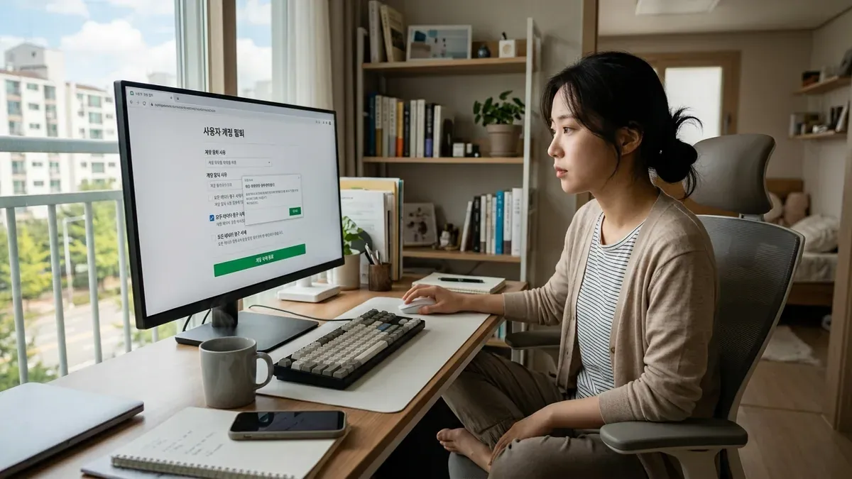 PC에서 계정을 삭제하는 방법을 설명하는 이미지