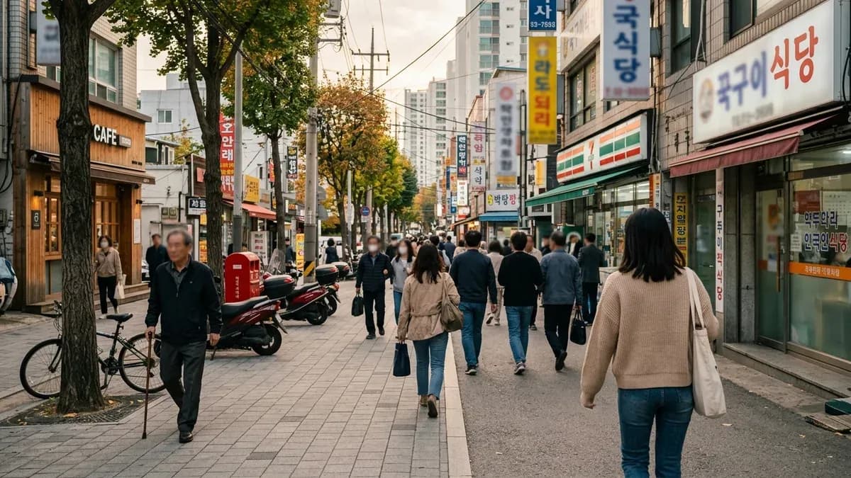 주방용품과 함께하는 일상적인 한국 가정의 모습