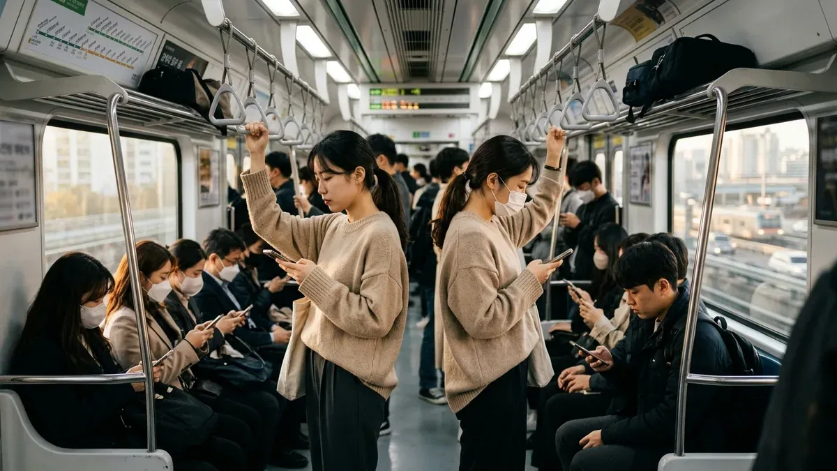 LED 마스크의 다양한 파장을 보여주는 장면