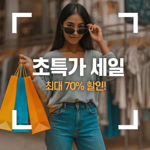 초특가 세일 - 최대 70% 할인