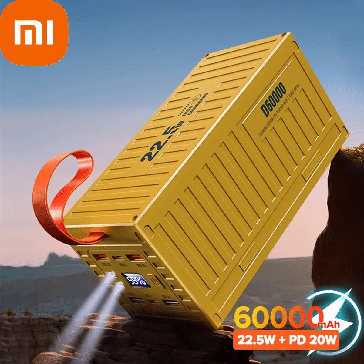 Qoovi 60000mAh 초고용량 파워뱅크 – 22.5W 고속 충전, PD/QC 3.0 지원