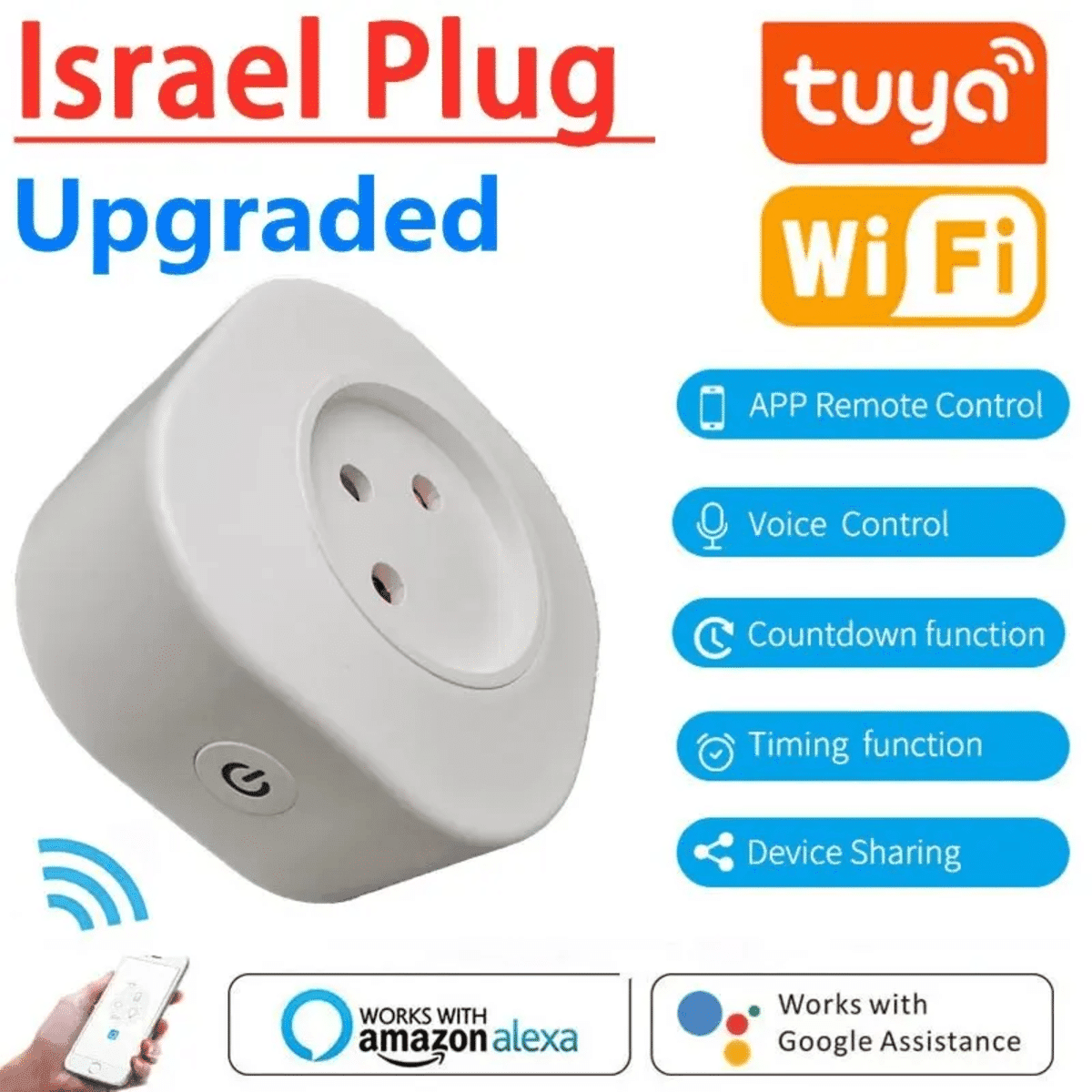 16A 스마트 WiFi 플러그 - 알렉사 및 구글 홈 호환