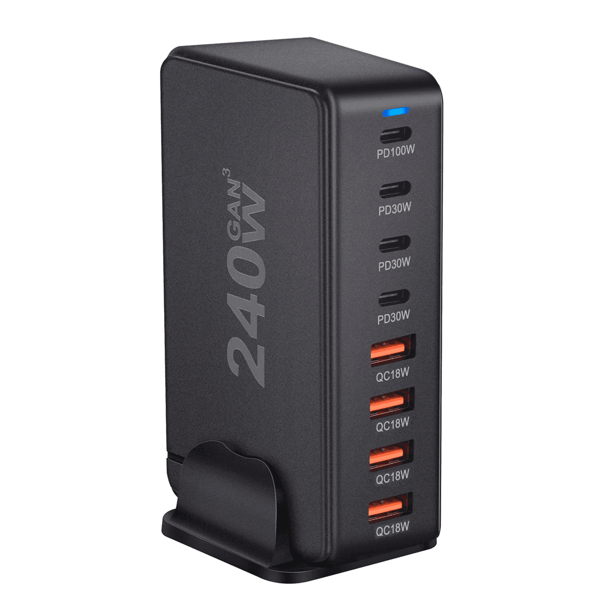 240W GaN 데스크탑 USB 고속 충전기 - 8포트 지원
