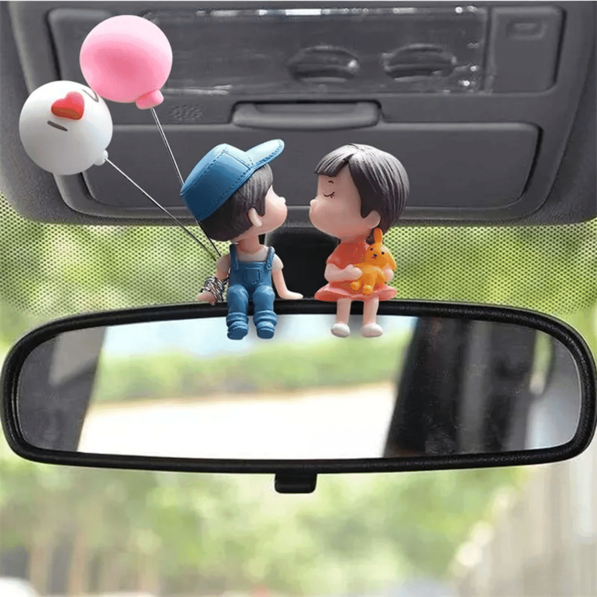 귀여운 커플 차량용 만화 장식 인형 – 대시보드 로맨틱 인테리어 액세서리
