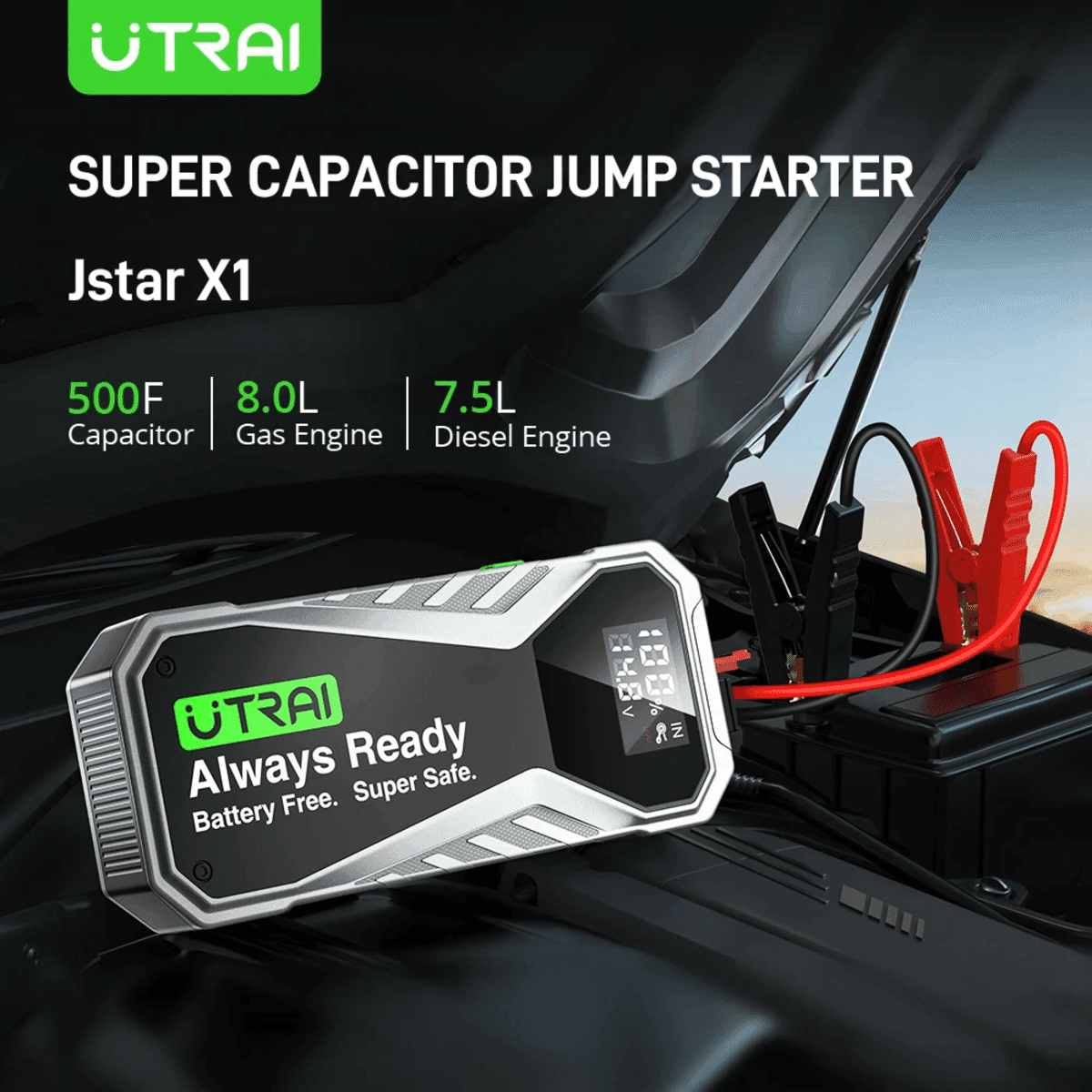 Utrai 1000A 슈퍼 커패시터 차량 점프 스타터