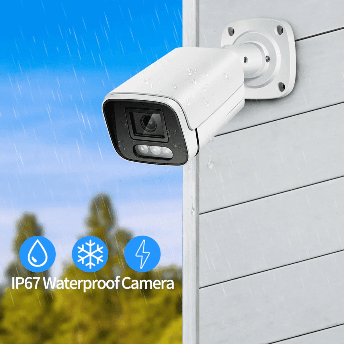 4K AI CCTV 보안 카메라 시스템 – 야간 컬러 비전