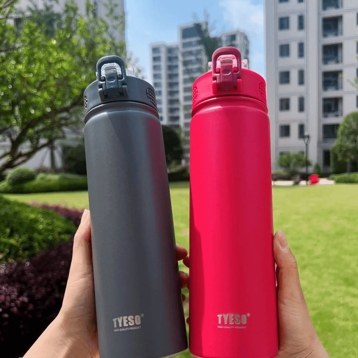 750mL 스테인리스 스틸 빨대형 텀블러 – 강력한 보온 및 보냉 기능